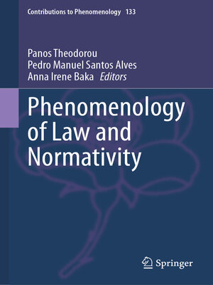 cover image of Phenomenology of Law and Normativity